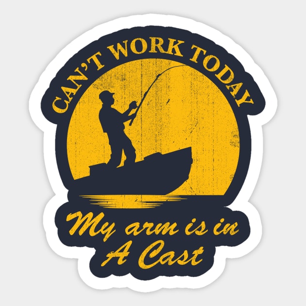 My Arm is in a Cast Sticker by CoDDesigns